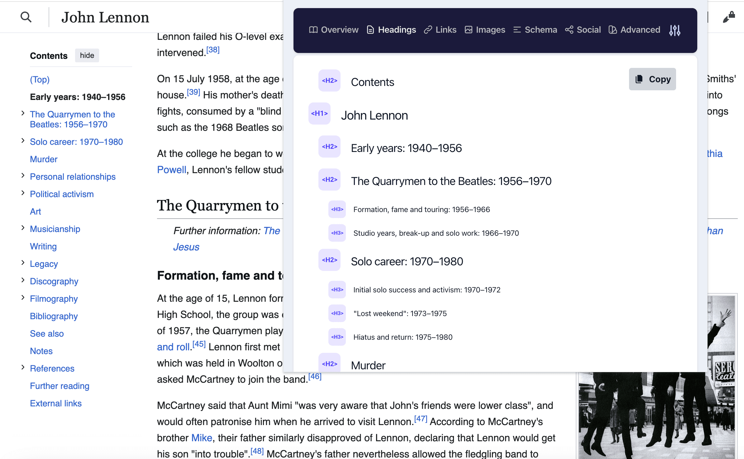 Use headings structure properly
