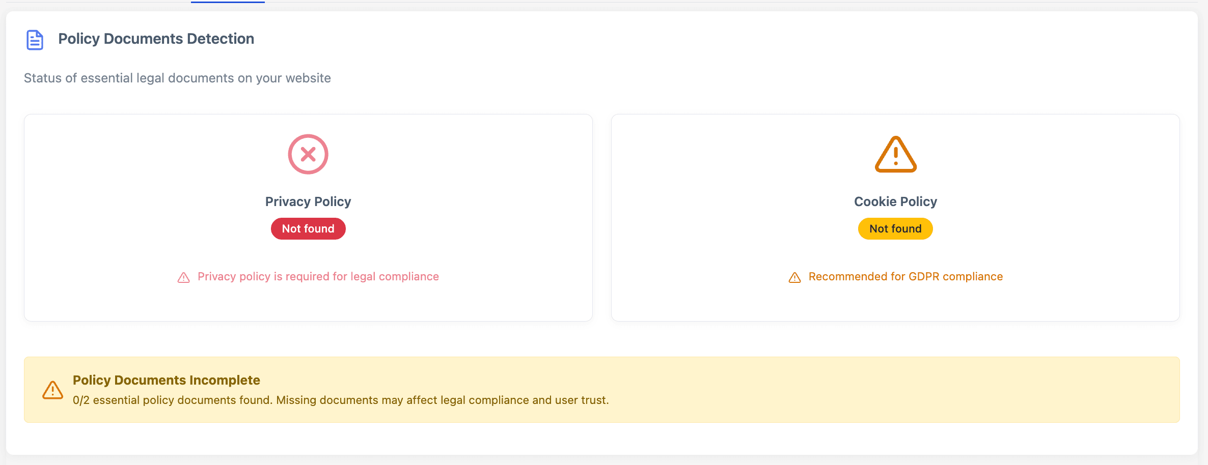 Kapient privacy policy monitoring