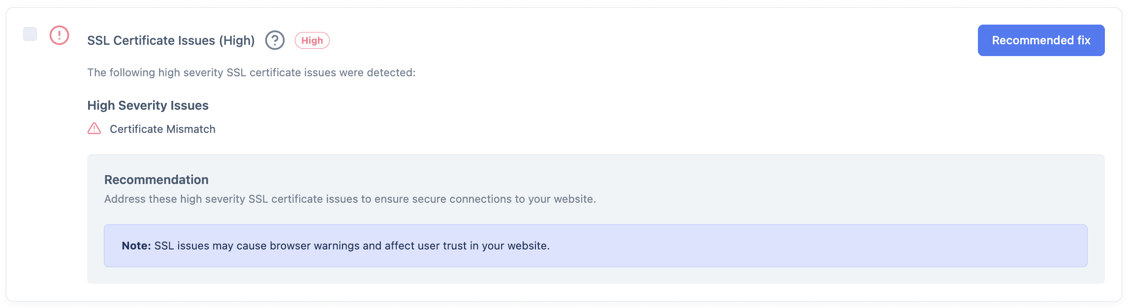 Kapient SSL certificate monitoring